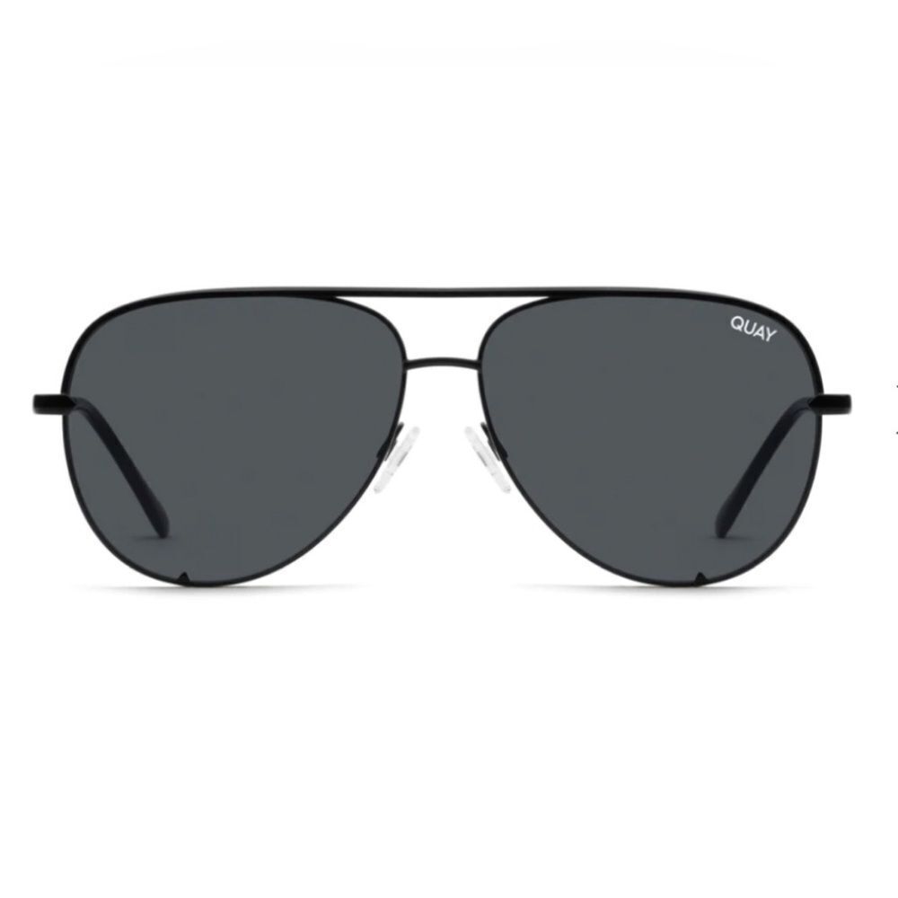 Quay NWT High Key mini polarized Black Smoke Sunglasses